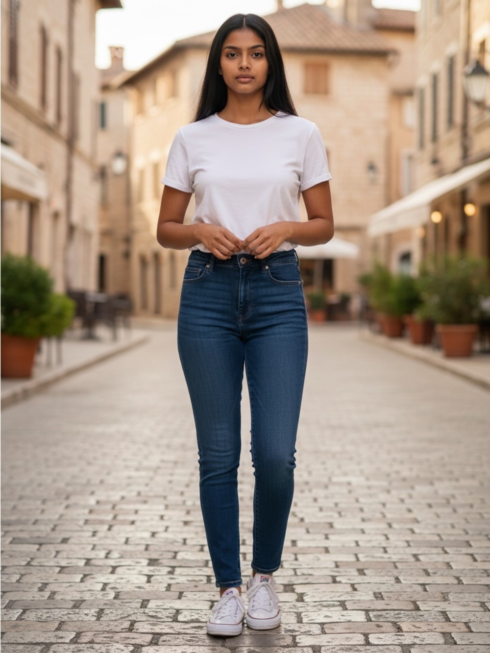 Madewell High-Rise Skinny Jeans in Dark Blue Wash